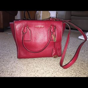 Red leather Michael kors purse